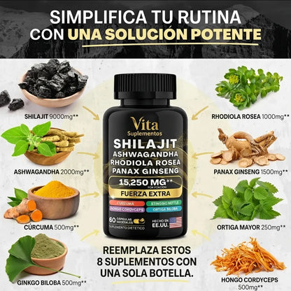 ShilaStrength — Fuerza de Shilajit 9000mg