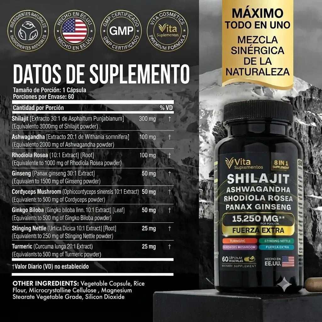 ShilaStrength — Fuerza de Shilajit 9000mg