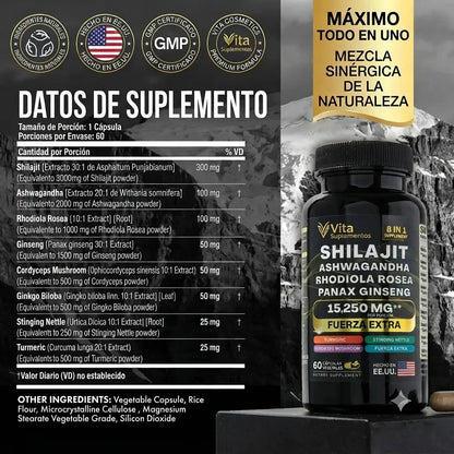 ShilaStrength — Fuerza de Shilajit 9000mg