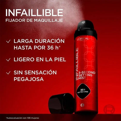 Infallible Fixing Mist 36H — Spray Fijador de Maquillaje