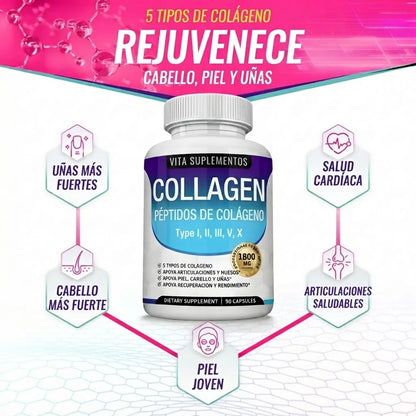 Vita Suplementos Collagen Peptides — Cabello, Piel y Articulaciones