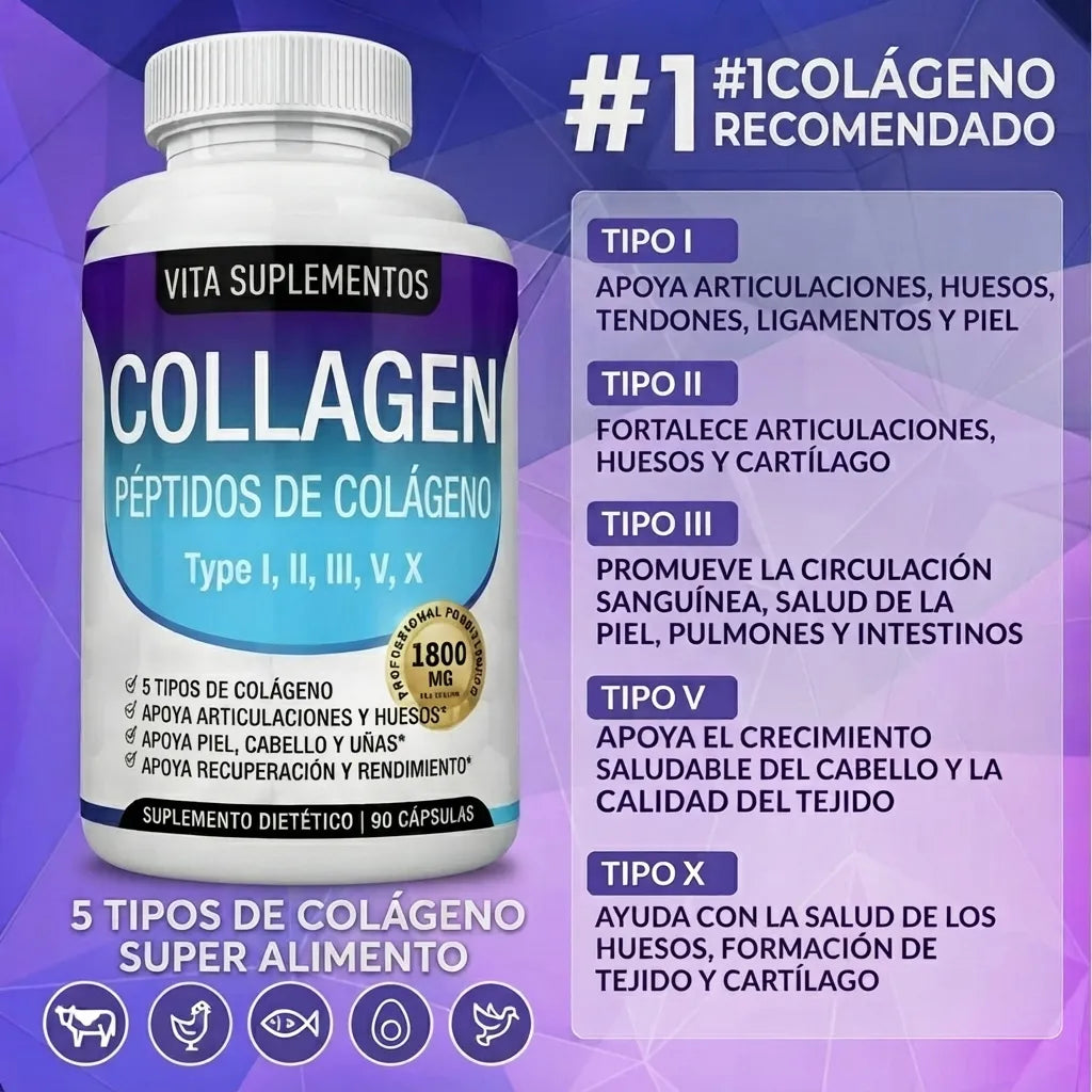 Vita Suplementos Collagen Peptides — Cabello, Piel y Articulaciones