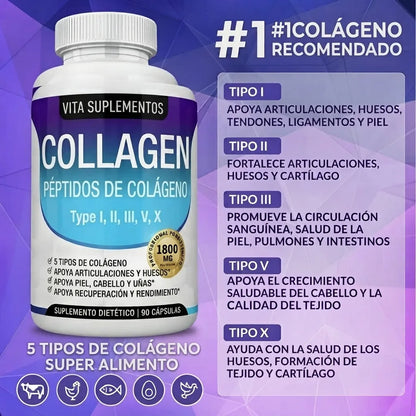 Vita Suplementos Collagen Peptides — Cabello, Piel y Articulaciones