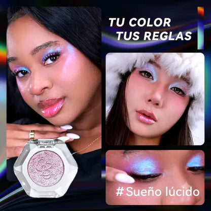 Sombra Individual Multicromo Ourbella — Efecto Holográfico Duocromo