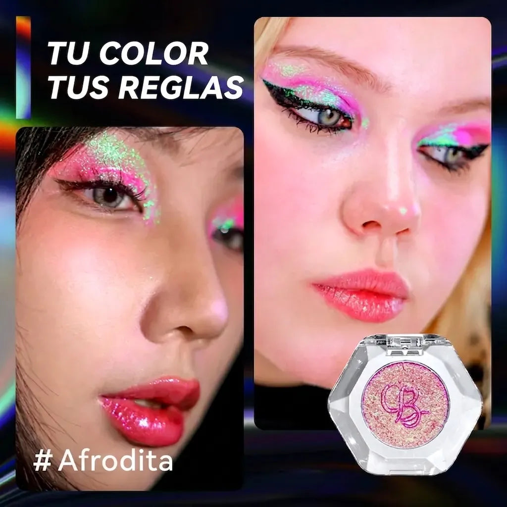 Sombra Individual Multicromo Ourbella — Efecto Holográfico Duocromo
