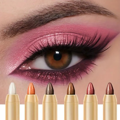 Set de 6 Barras de Sombra de Ojos Waterproof — Perla, Glitter y Shimmer