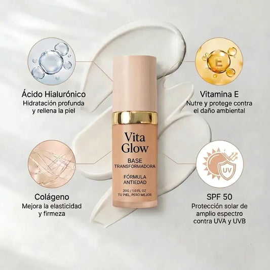Base de Maquillaje Antiedad con SPF 50 – Se Adapta a tu Tono de Piel